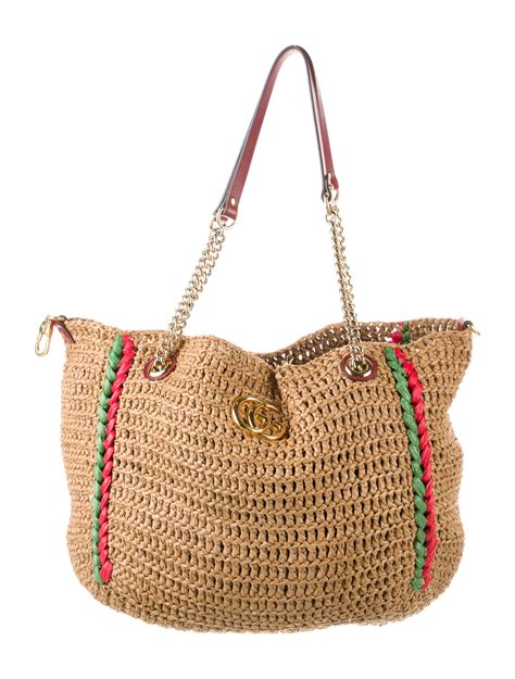 borsa gucci rafia